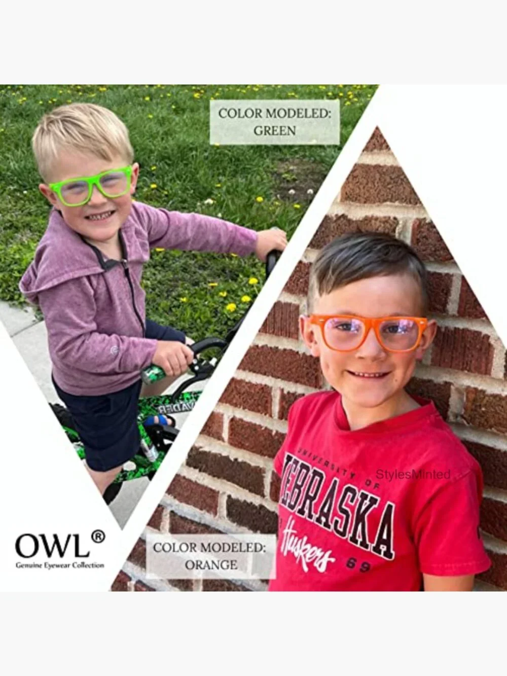 2 Pairs Kids Sunglasses UV Protection Polarized Clear Lens Toddler Shades